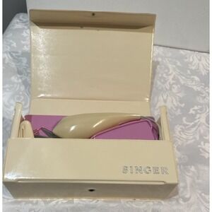 Vintage Singer Cutting Electric Scissors With Original Case and Cardboard Sleeve